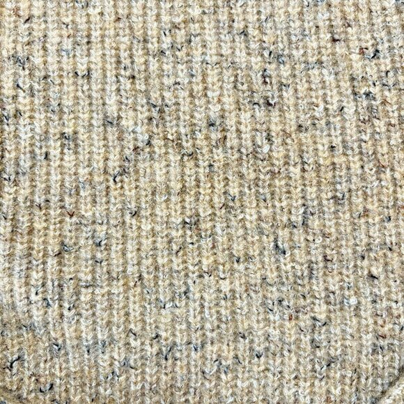 Womens Astr the Label Tan Cold Shoulder Mock Neck Wool Blend Sweater Size Medium - Picture 7 of 12